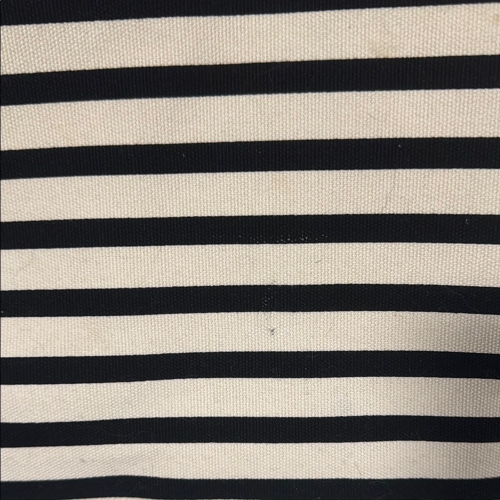 Kate Spade Black and White Striped Tote with Toucan Design - Picture 8 of 9